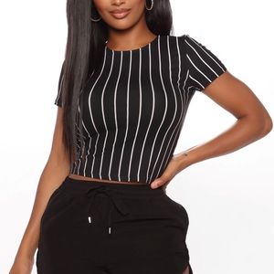 Black and White crop top